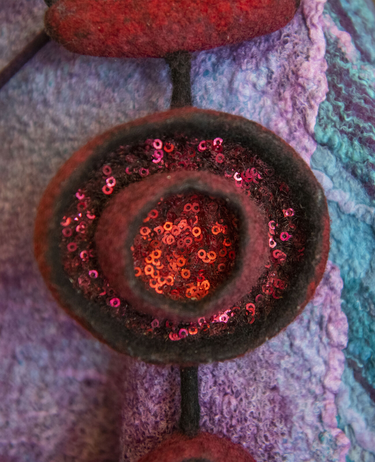 Keatts felted necklace closeup